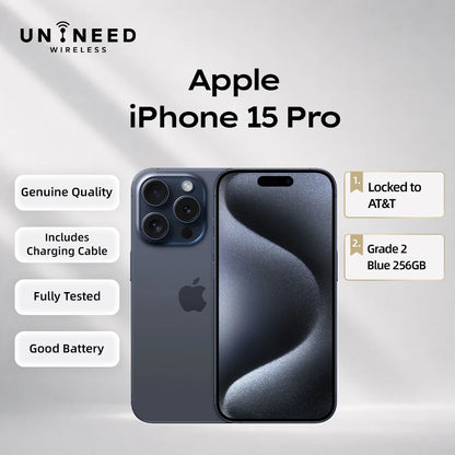 Apple   A2848  iPhone 15 Pro Genuine Original Apple Device, Authentic ，Free Charging Cable Included Good Condition Refurbished Used Iphone