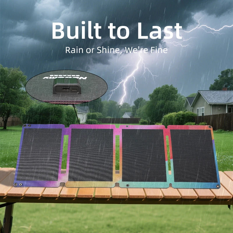 Newsmy A30 33W 4‑Fold Portable Solar Panel IP67 Waterproof Monocrystalline Silicon Solar Charger USB‑A Type‑C for Camping Hiking Travel Emergency Phone Power Bank Drone Charging