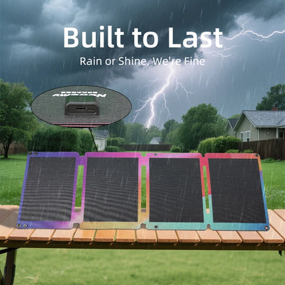 Newsmy A30 33W 4‑Fold Portable Solar Panel IP67 Waterproof Monocrystalline Silicon Solar Charger USB‑A Type‑C for Camping Hiking Travel Emergency Phone Power Bank Drone Charging