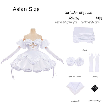 Alien Stage Sua Cosplay Costume White Dress Idol Stage Outfit ALNST Character Halloween Party Costume