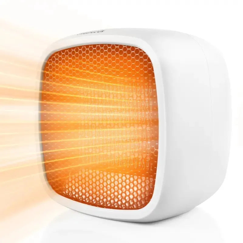 Compact Space Heater, 2 Seconds Fast Heating, Portable Electroceramic PTC Heater, Silent Operation with Overheating and Tipping Off Protection, Indoor Office, Bedroom, Small Living Room or Desktop Use, Mini Portable Heater
