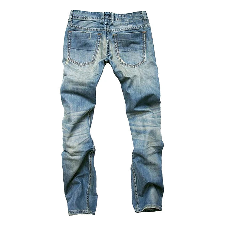 Premium Quality OEM Good Quality Organic Indigo Blue Jeans Good Quality Hot Selling Fashion Men's Striped Skinny Jeans