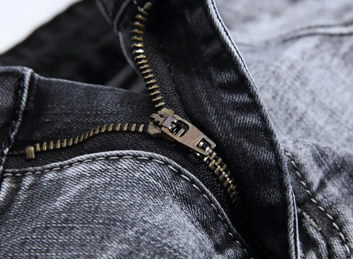 Men's Slim Fit Denim Jeans Stretch Casual Washed Straight Leg Streetwear Fashion Pants Classic Cotton Denim Trousers Manufact