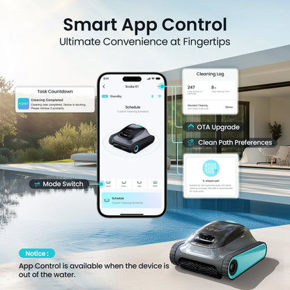 (2026 Upgrade) Aiper Scuba S1  Pool Cleaner Robot,Floor,Wall,Waterline,270-Min Runtime,Shallow Area Cleaning, Smarter Navigation,11 High-Precision Sensors, App SupportI&PX8,Refurbished
