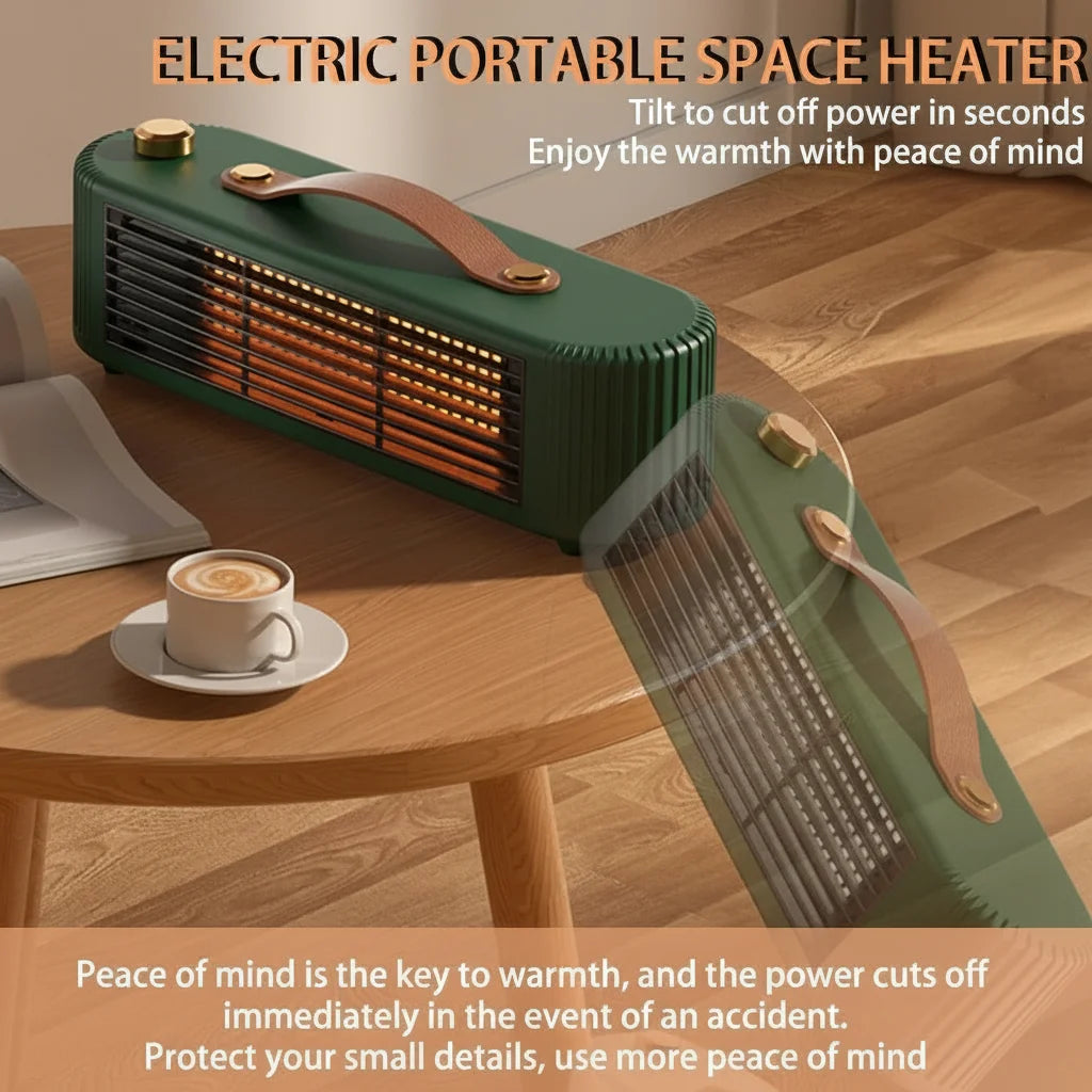 AOFEN Desktop Personal Heater Level 2 (800W-1000W) Rapid Heating in 2 Seconds Compact Size Office Space Heater Foot Warmer with Automatic Power-Off