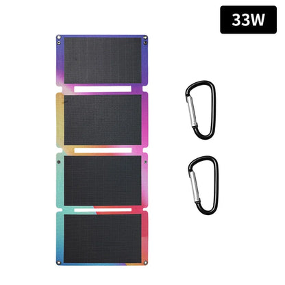 Newsmy A30 33W 4‑Fold Portable Solar Panel IP67 Waterproof Monocrystalline Silicon Solar Charger USB‑A Type‑C for Camping Hiking Travel Emergency Phone Power Bank Drone Charging