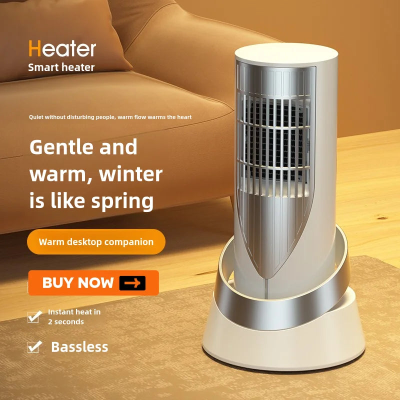 Space Heater, PTC Ceramic Heating, Indoor Electric Heater, Small Portable Heater for Office Patio Garage Home, Mini Desktop Ceramic Heater with Overheating and Tip Over Protection