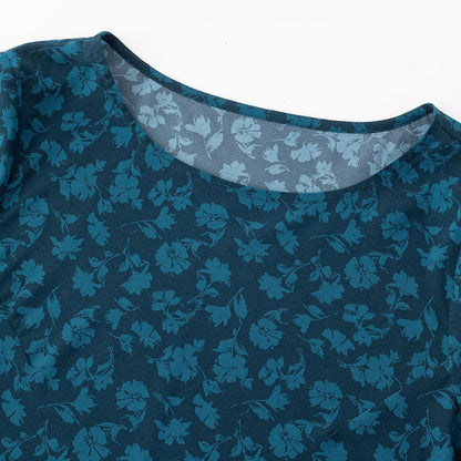 Blue Printed Dress