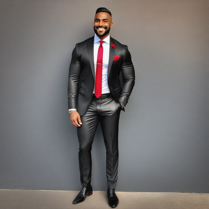 HANDSOME Formal Plus Size Men's Suit Jacket Business Suit