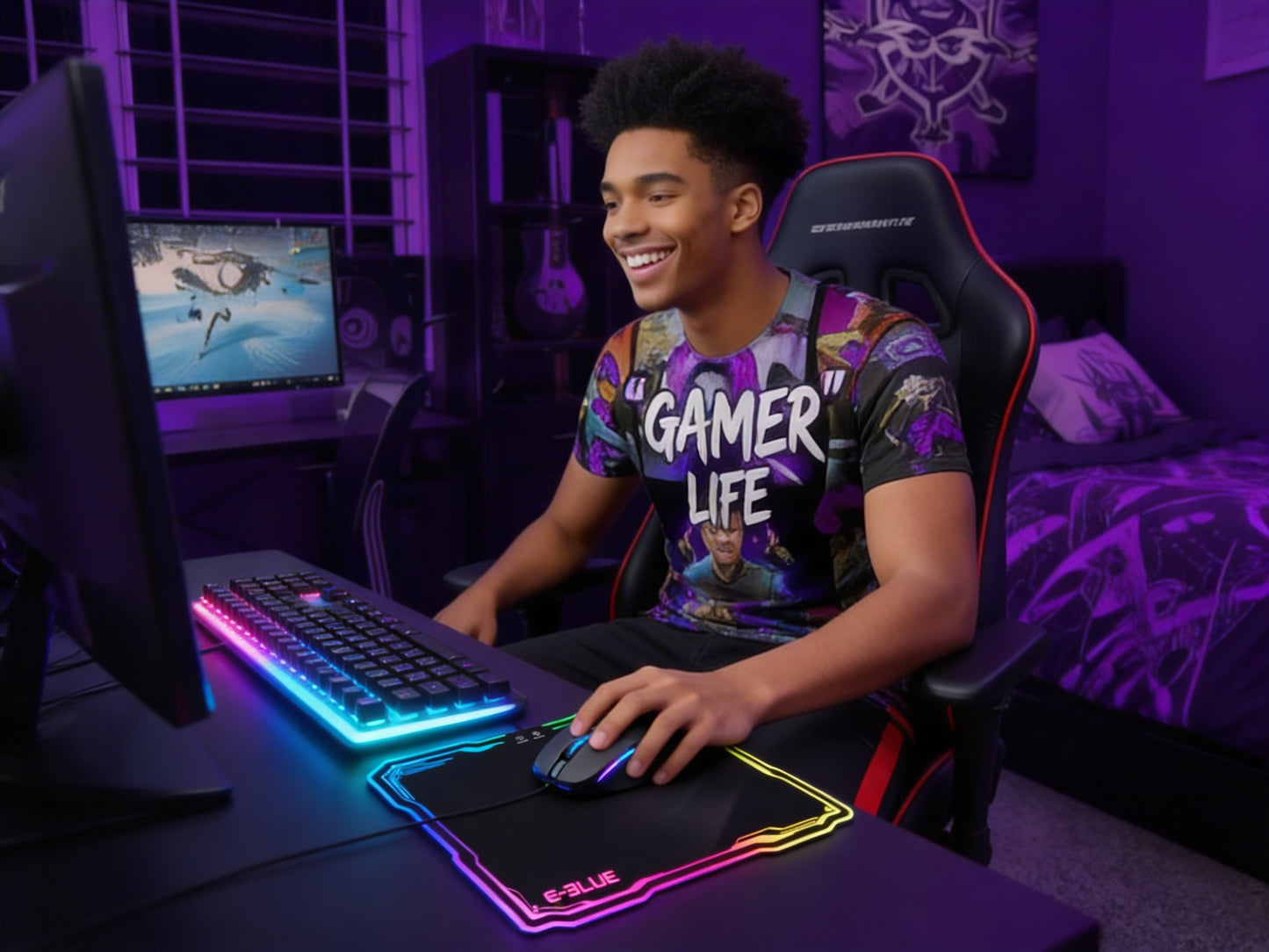 Glowing Gaming Mouse Pad for Enhanced Precision and Comfort