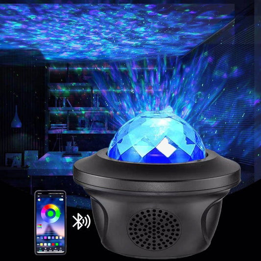 Starry Sky Lamp WiFi Water Grain Lamp Projection Laser Lamp All Over The Sky Star Effect Lamp Flame Bluetooth Music Atmosphere Small Night Lamp