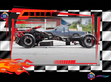 Drift Racing Frame Alloy Carbon Fiber Chassis Kit