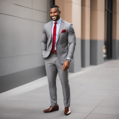 HANDSOME Formal Plus Size Men's Suit Jacket Business Suit