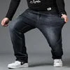 Plus Size Mens Big and Tall Stretch Jeans Relaxed Fit Denim Trousers Work Clothes Baggy Pants
