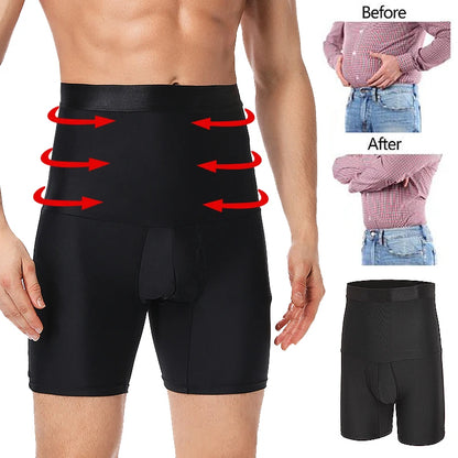 Men Tummy Control Shorts High Waist Slimming Underwear Body Shaper Invisable Belly Girdle Boxer Briefs Abdomen Control Panties