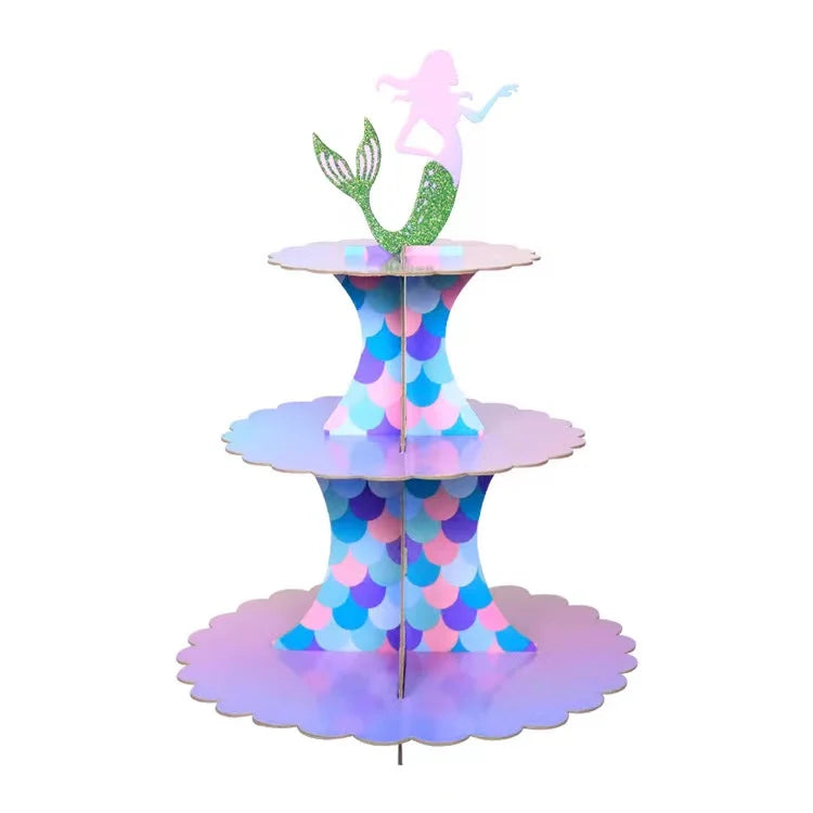 3-Tier Cardboard Cupcake Cake Stand Cupcake Holder for Birthday Party Wedding Baby Shower Christmas Parties Display Dessert