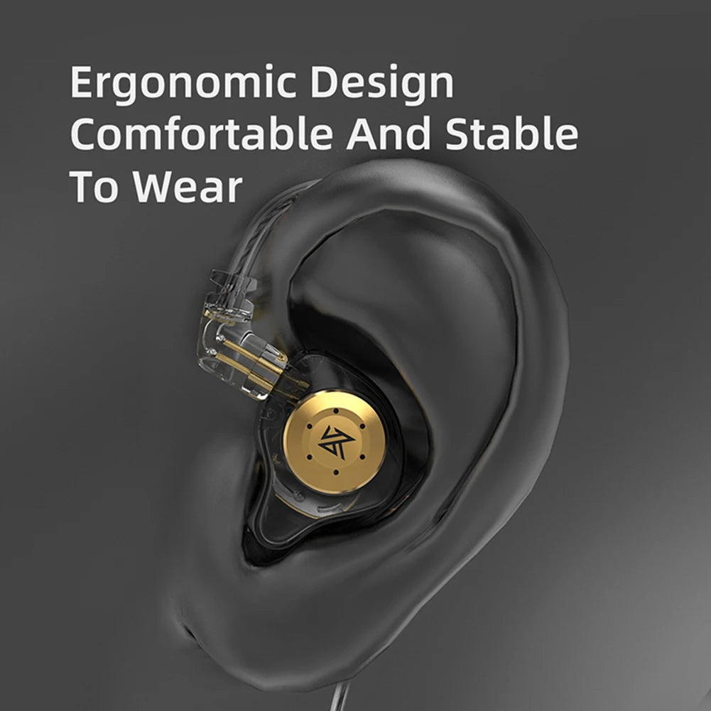 KZ EDX Pro Bass Earphones Sport Running Wired Hanging In Ear Headphones Stereo Noise Cancelling Headset Earbuds With Mic Gamer