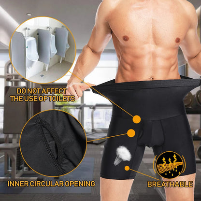 Men Tummy Control Shorts High Waist Slimming Underwear Body Shaper Invisable Belly Girdle Boxer Briefs Abdomen Control Panties