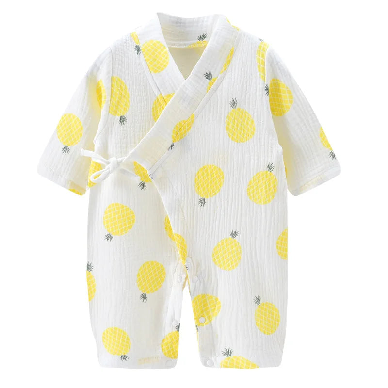 Baby Clothes Newborn Jumpsuit Girls Boys Muslin Cotton Long Sleeve Romper 0-24M