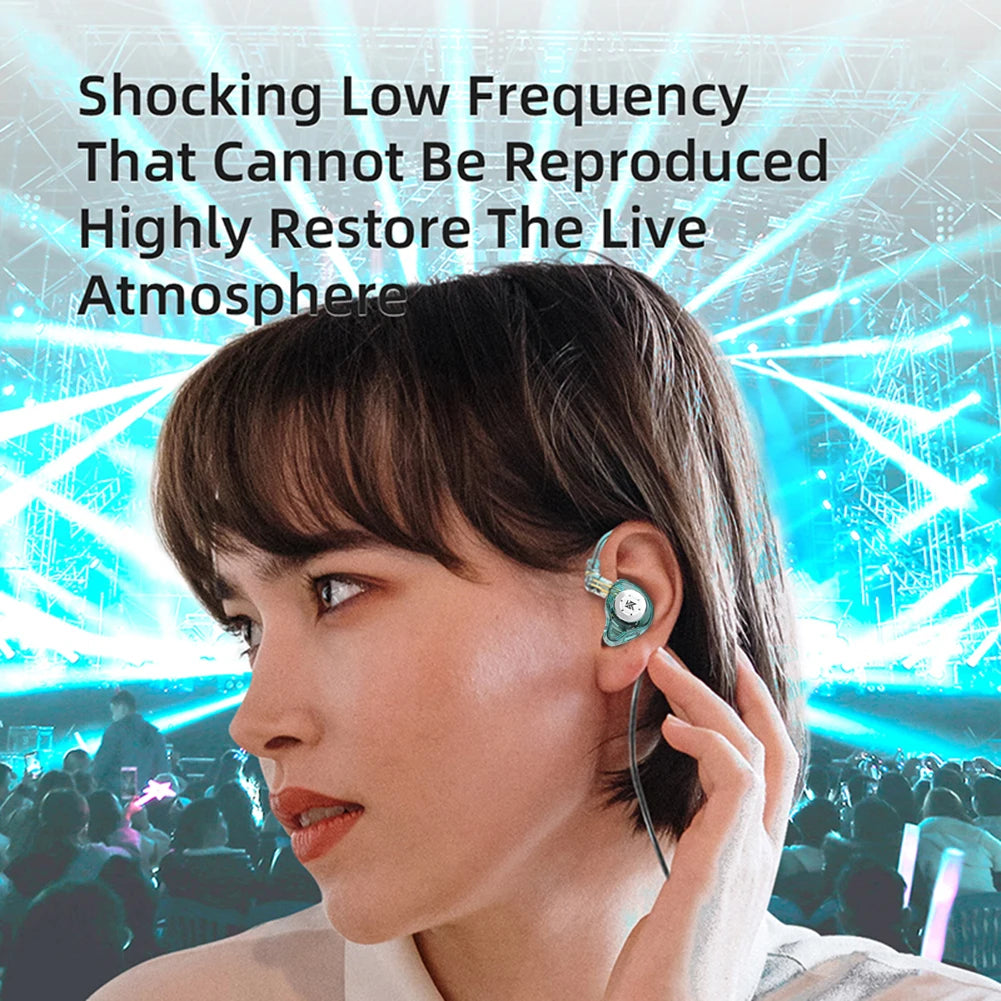 KZ EDX Pro Bass Earphones Sport Running Wired Hanging In Ear Headphones Stereo Noise Cancelling Headset Earbuds With Mic Gamer