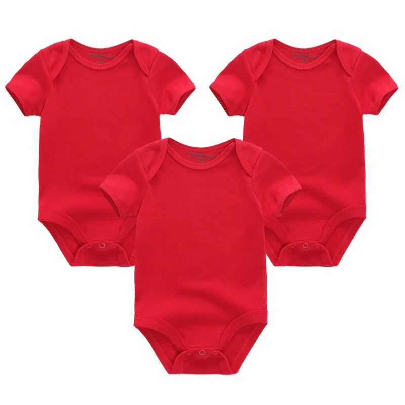 Baby Boy Jumpsuits 3 Pieces Newborn Clothes Set Toddler Girl Bodysuit Kiddiezoom Clothing 100%Cotton Soft Infant Rompers 0-12M