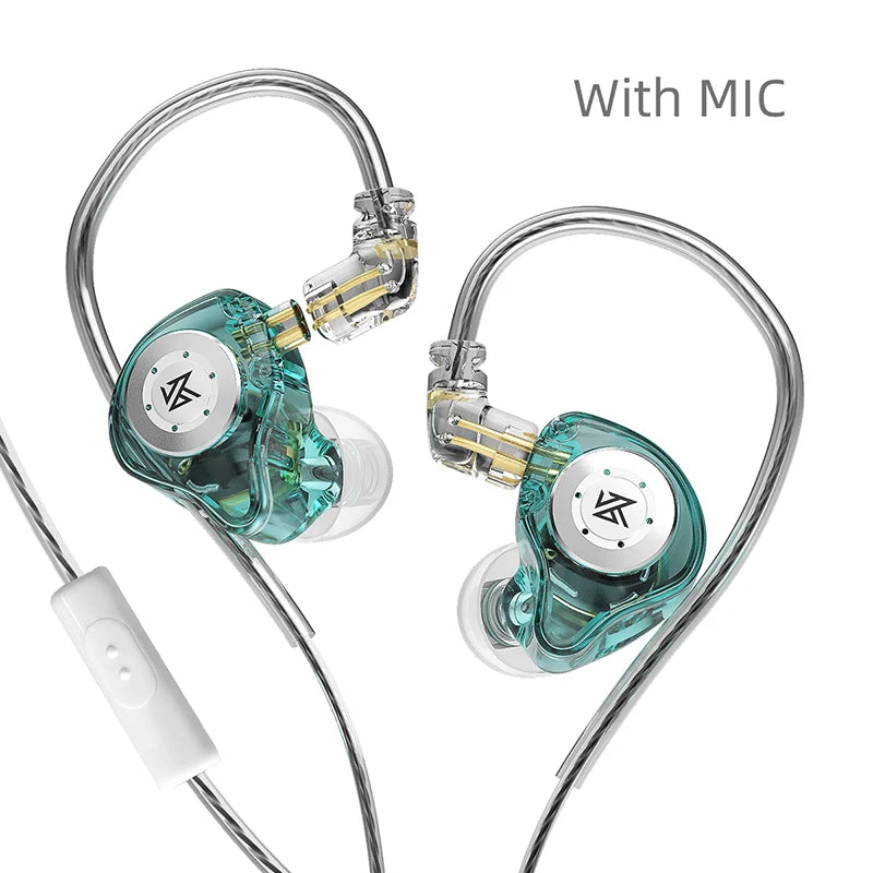 KZ EDX Pro Bass Earphones Sport Running Wired Hanging In Ear Headphones Stereo Noise Cancelling Headset Earbuds With Mic Gamer