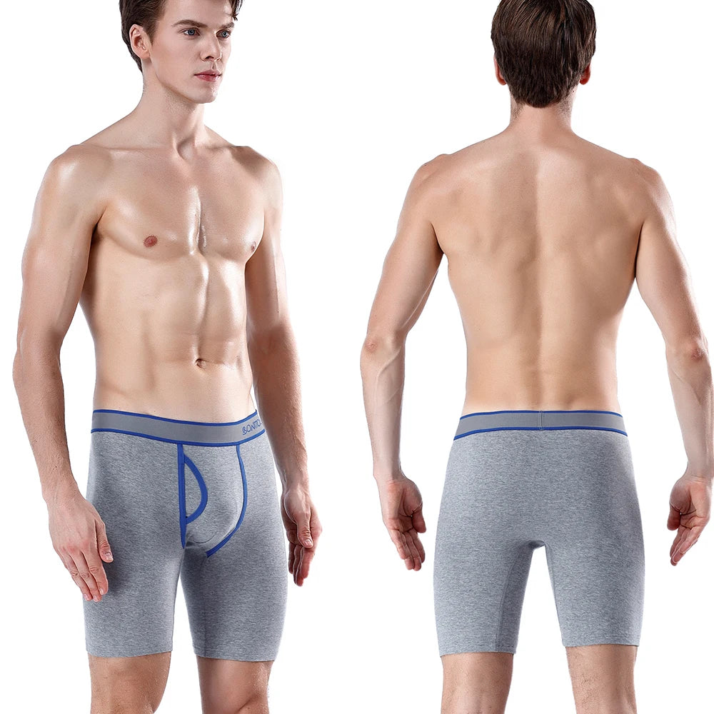 SRBONITOS Long Boxer For Men Underwear High Quality Cotton Men's Panties Man Underpants Boxershorts Shorts Sexy