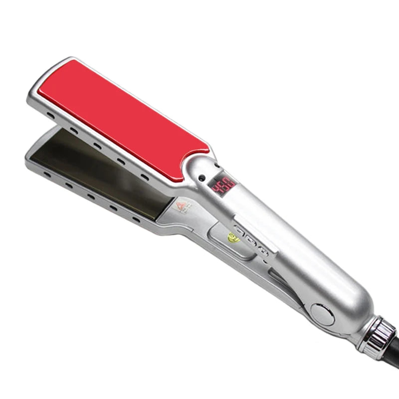 High Temperature Titanium Flat Iron Keratin Hair Straightener Professional MCH 480℉ Wide Floating Plates Straightening Irons