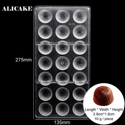 Polycarbonate Chocolate Mould Professional Molds for Candy Bonbons Bar Acrylic Mold Confectionery Baking Pastry Bakery Utensils