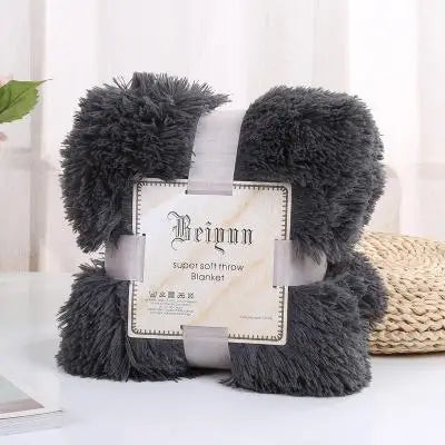 35   New Arrival Long Shaggy Throw Blanket Bedding Sheet Large Size Warm Soft Thick Fluffy Sofa Sherpa Blankets Pillowcase