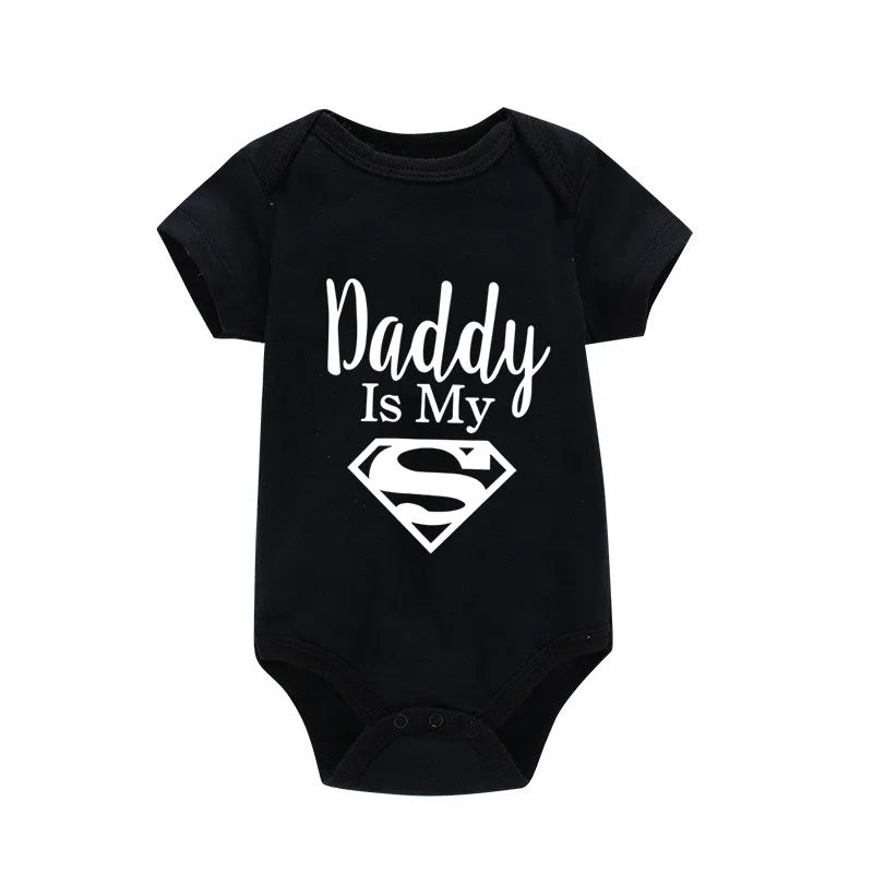 Baby Romper Newborn Baby Boys Girls Clothes Gold Daddy Is My Hero