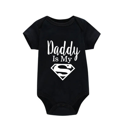 Baby Romper Newborn Baby Boys Girls Clothes Gold Daddy Is My Hero
