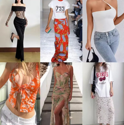 Y Clearance Women's Apparel Stock Wholesale Casual Dresses T-shirts Mixed Bales Random Delivery Stock Clothing