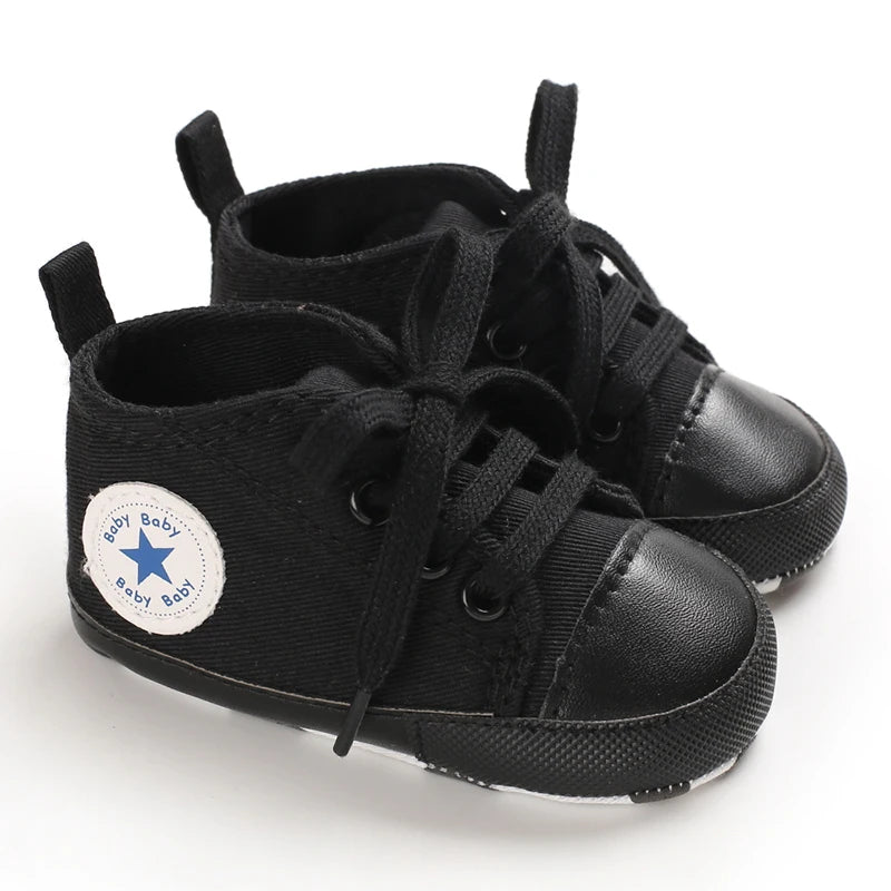 Canvas Sneakers Baby Boys Girls Shoes First Walkers Infant Toddler Anti-Slip Soft Sole Classical Newborn Baby Shoes 0-18 Months