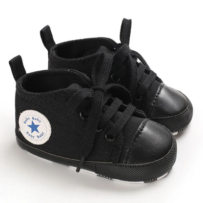 Canvas Sneakers Baby Boys Girls Shoes First Walkers Infant Toddler Anti-Slip Soft Sole Classical Newborn Baby Shoes 0-18 Months
