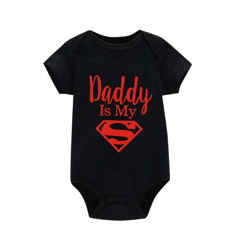 Baby Romper Newborn Baby Boys Girls Clothes Gold Daddy Is My Hero