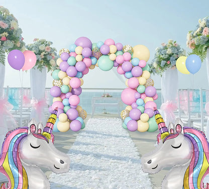 147Pcs Unicorn Birthday Balloons Arch Garland Kit Happy Birthday Banner for Girls Unicorn Birthday Party Decorations Baby Shower