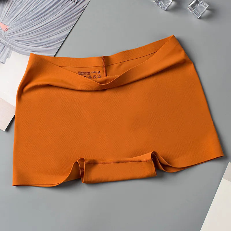 Seamless Women Boyshorts Boxers Cotton Crotch Antibacterial Ladies Safety Pants Thin Underwear for Spring Summer