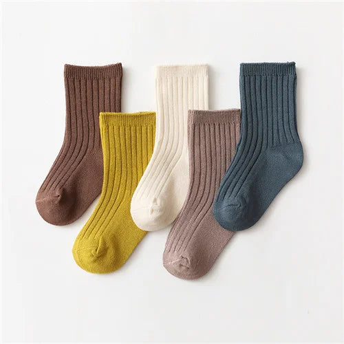 Lawadka 0-5Years 5Pairs/lot Spring Autumn Baby Girls Boys Socks Cotton Soft Children's Socks Korean Style Socks For Girls Boys