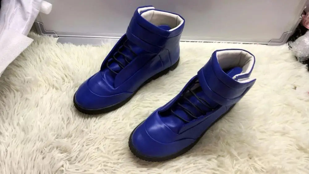 39-47 Luxury Brand Men Shoes Shiny Leather Casual Shoes Men's High Top Silvery Gold Red High Quality Men Flats Casual Shoes