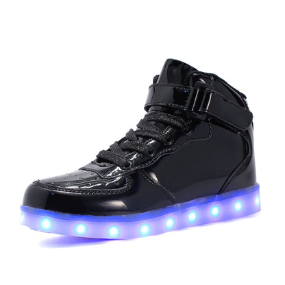 Men Sneakers Kid Boots Girl Boy Footwear Women Fashion Casual Sport Outdoor Dance Flats Children Led Light Up Hip-Hop Shoes