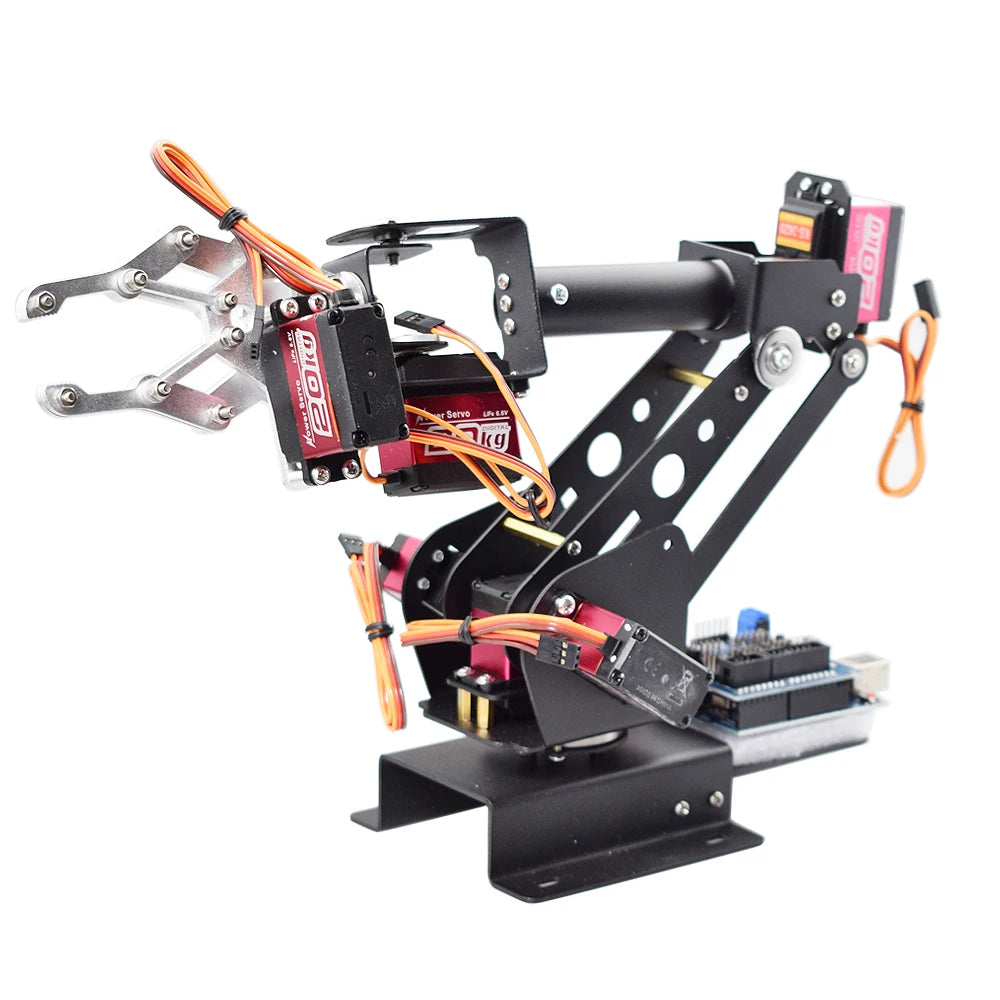 Cheap Assembled Arduino 6 DOF Robot Arm with Digital Servos Gripper Claw Manipulator for STM32/51 Teaching Robotic Kit