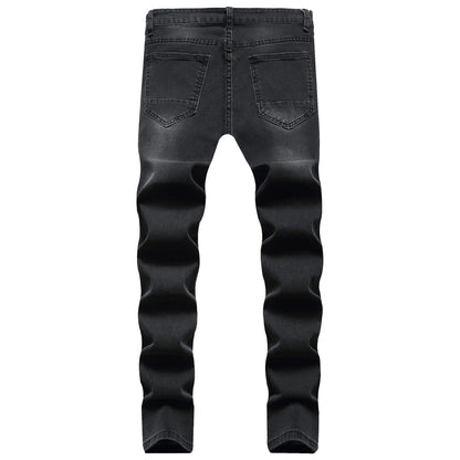 Private Label Destroyed Denim Jeans Ripped Skinny Jeans Men Jean Pants Streetwear Trousers