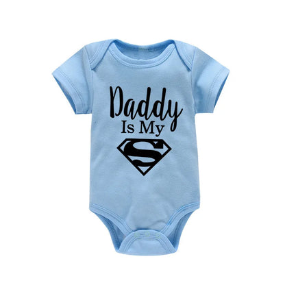 Baby Romper Newborn Baby Boys Girls Clothes Gold Daddy Is My Hero