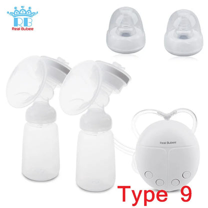 Real Bubee Single/double Electric Breast Pump With Milk Bottle Infant Usb Bpa Free Powerful Breast Pumps Baby Breast Feeding