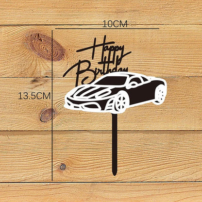 Acrylic Happy Birthday Cake Topper Gold Pink Birthday Cake Toppers Flags For Kids Birthday Party Cake Decorations Baby Shower