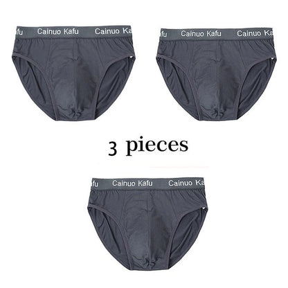 3Pcs/Lot Men's panties Silk  Men's Underwear New  Briefs Men Bamboo Fiber Mens Bodysuit Male Comfortable Solid Underpants