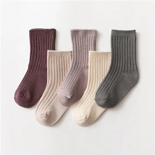 Lawadka 0-5Years 5Pairs/lot Spring Autumn Baby Girls Boys Socks Cotton Soft Children's Socks Korean Style Socks For Girls Boys