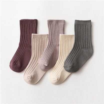 Lawadka 0-5Years 5Pairs/lot Spring Autumn Baby Girls Boys Socks Cotton Soft Children's Socks Korean Style Socks For Girls Boys