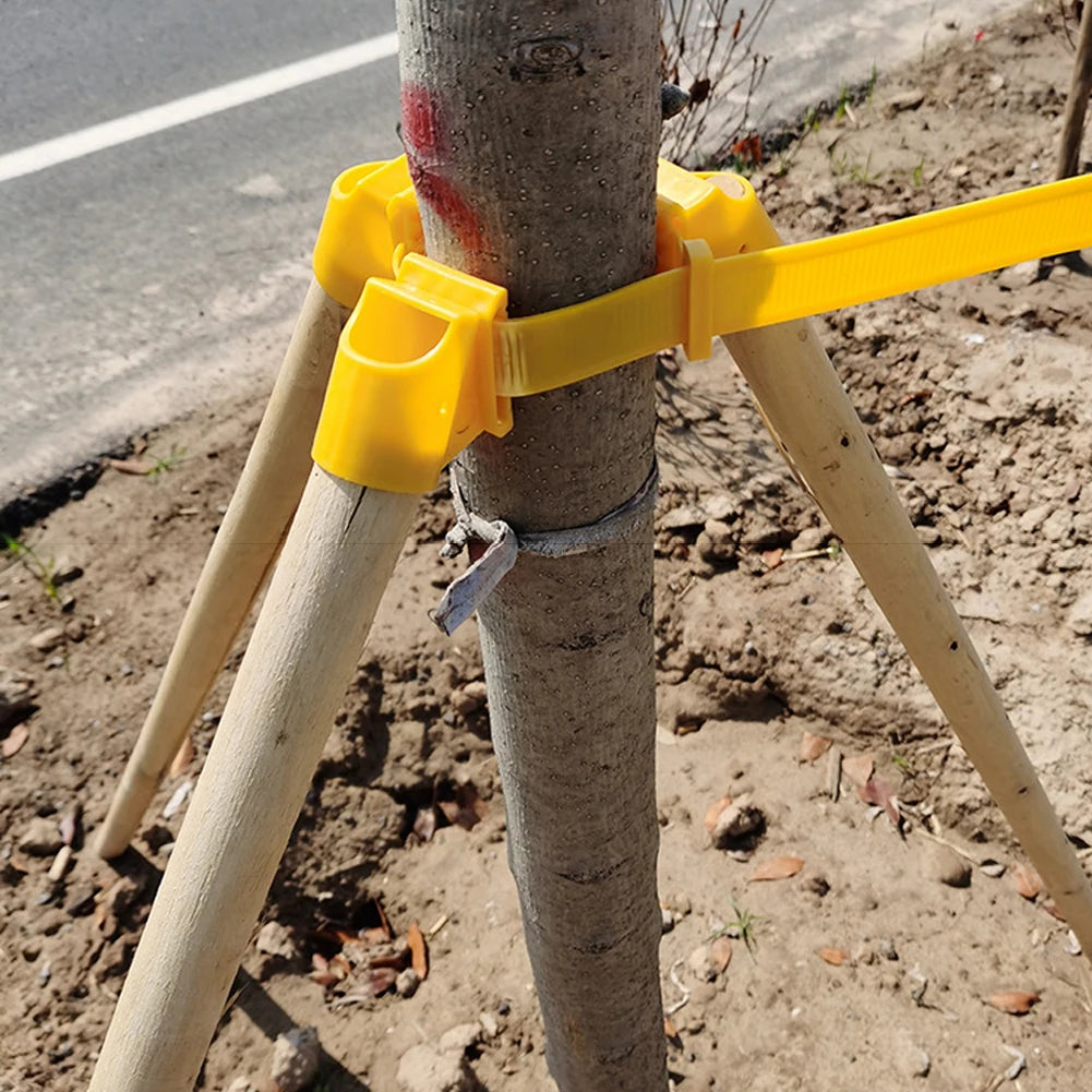Practical Big Tree Growing Support Stake Bandage Landscape Tree Windproof Fixing Tripod Plastic Cups Greening Gardening Supplies
